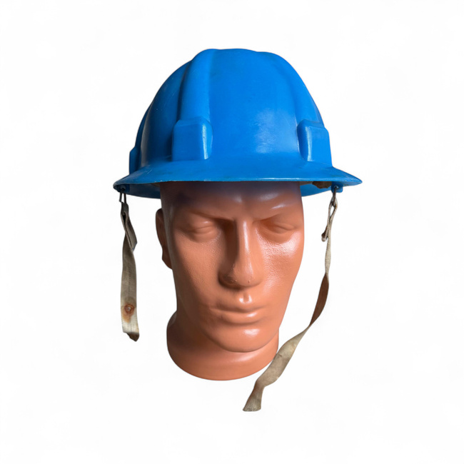 Védősisak állítható és szellőző rendszerrel - Katonai Surplus - Román Hadsereg - Kék - Jó állapotban