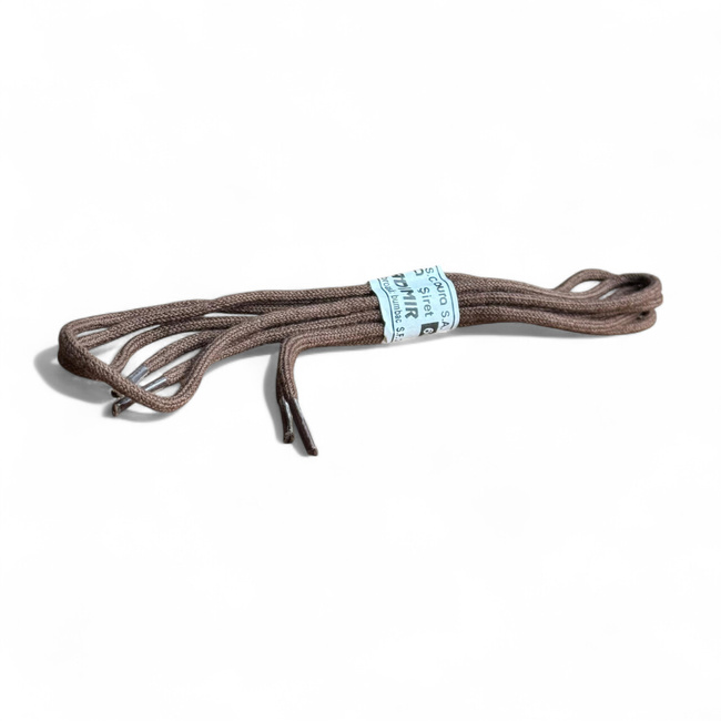 Pair of Shoe Laces - Round - AURA S.A. - 60 cm - Romanian Army Military Surplus - Brown - In Good Condition