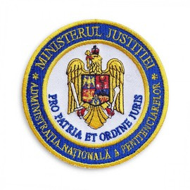 Emblemă manecă personal penitenciar ANP simplă (fără tricolor), cu aplicare prin coasere