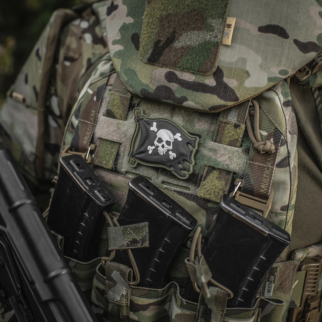 JELVÉNY JOLLY ROGER PVC - OLIV/FEKETE - M-TAC