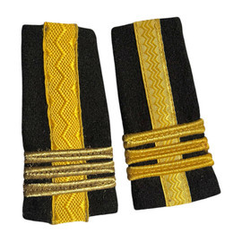 PAIR OF RANKS - OFFICERS, MAPN - COLONEL WITHOUT INSIGNIA, BLACK - ROMANIAN ARMY MILITARY SURPLUS - IN GOOD CONDITION