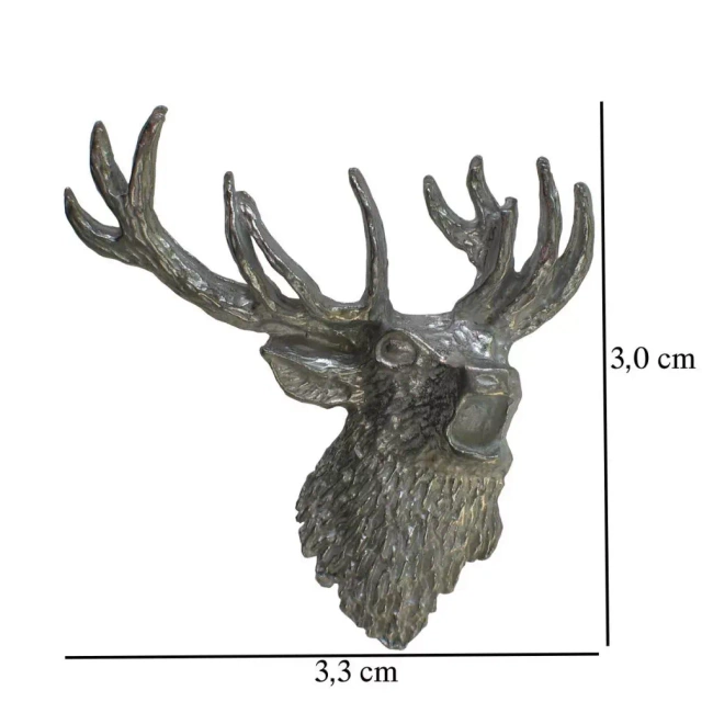 Hunting Hat Pin - Red Deer - Silver