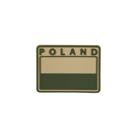 Tapasz, embléma zászló LENGYELORSZÁG - Velcro patch - (2 darab) - PVC - Khaki
