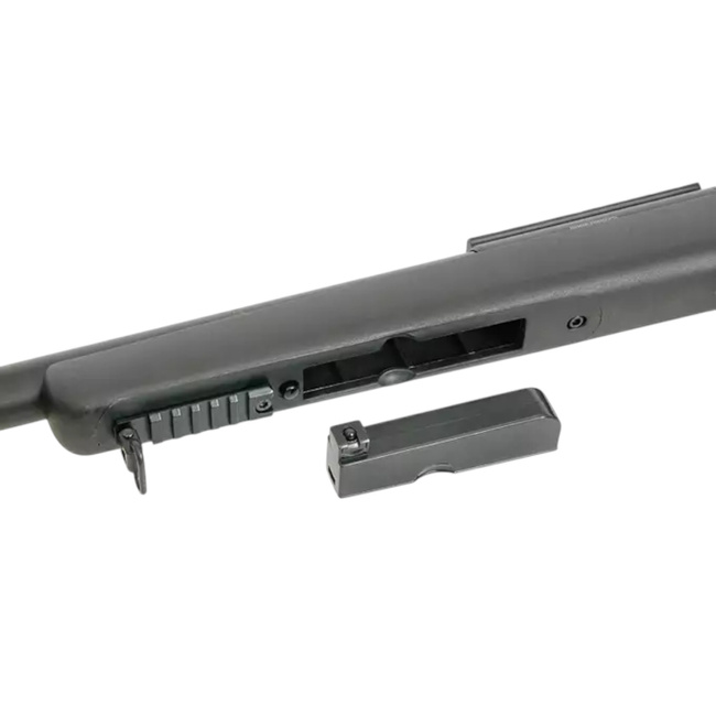 REPLIKA AIRSOFT MESTERLÖVÉSZ PUSKA - FRISSÍTETT VÁLTOZAT - 450 FPS - FEKETE - WELL - MB03AE