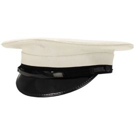 GB Navy Peaked Cap, white, used