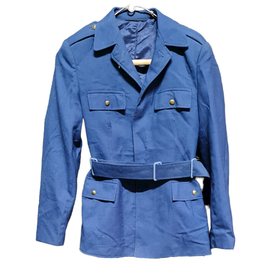 AIRBORNE SOLDIER'S MILITARY UNIFORM JACKET - ROMANIAN ARMY RSR - MILITARY SURPLUS - BLUE