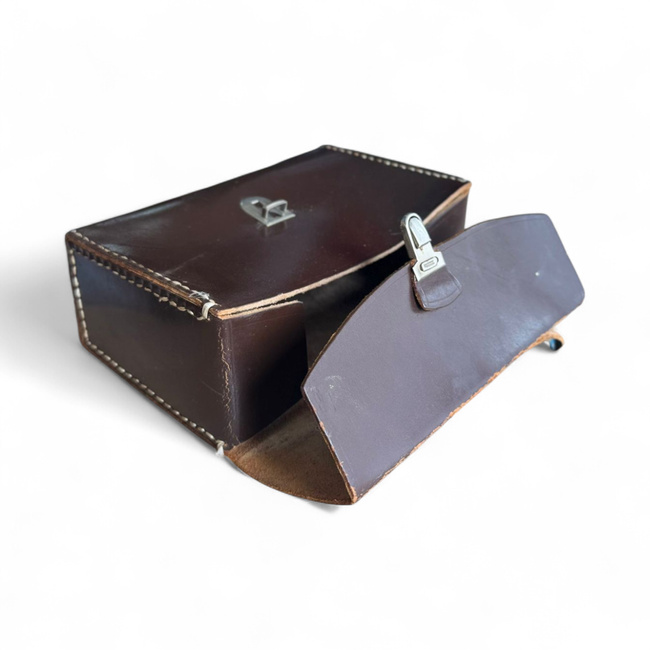 Leather document bag - Romanian Army Military Surplus - Used