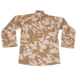 BRITISH COMBAT FIELD JACKET - "TROPICAL" - DPM DESERT - MILITARY SURPLUS - USED