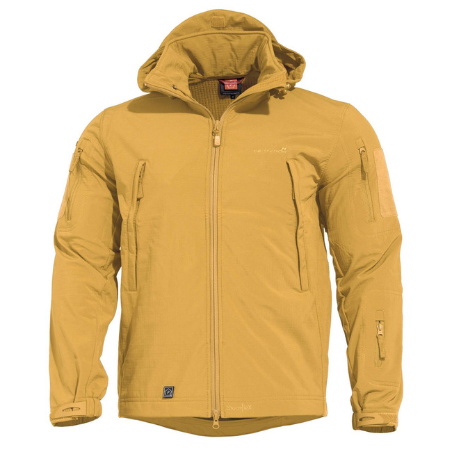 WATERPROOF RAIN JACKET - ARTAXES SOFTSHELL - PENTAGON - TUSCAN YELLOW