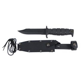 Pilot Knife, nyl./lea. sheath, black