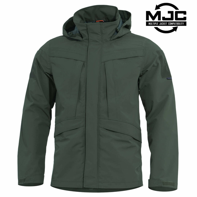 SHELL PARKA JACKET - WATERPROOF - "HURRICANE" - PENTAGON® - FOREST NIGHT GREEN