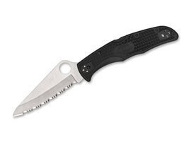 "PACIFIC SALT 2 SERRATED" ZSEBKÉS - FEKETE - SPYDERCO
