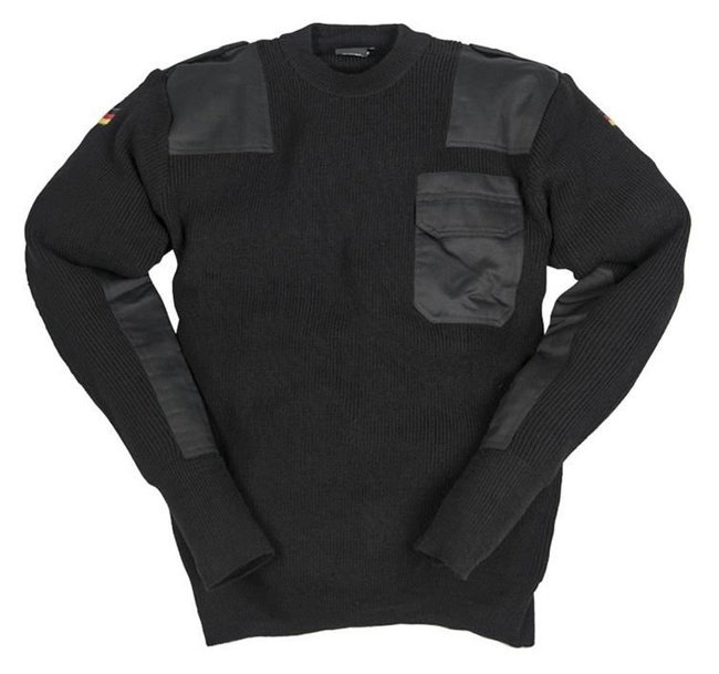 Német katonai gyapjú pulóver, Fekete