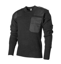 Német katonai gyapjú pulóver, Fekete