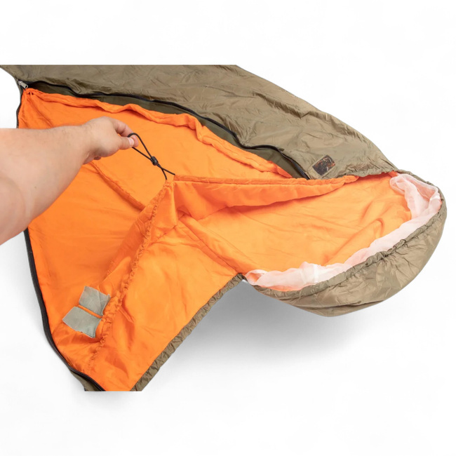 Nyári hálózsák - Olívazöld / Narancssárga - Cseh Hadsereg Katonai Felesleg - Használt