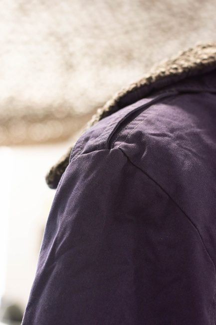 WINTER COAT - NAVY BLUE - ROMANIAN ARMY MILITARY SURPLUS - USED