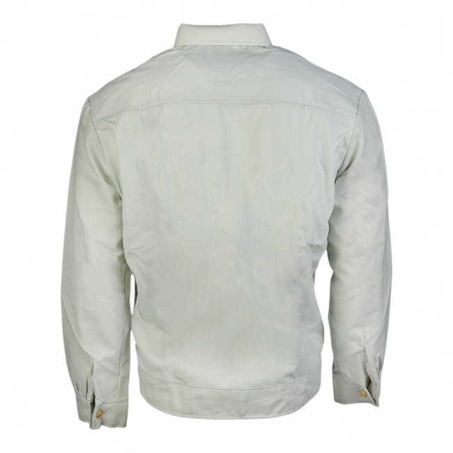 Szolgálati Ing Két Zsebbel és Hosszú Ujjakkal - Keletnémet Haditengerészet Katonai Surplus - Volksmarine der NVA - Zöld - Újszerű