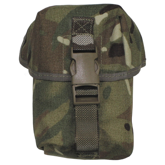 BRITISH WATER BOTTLE POUCH - FOR OSPREY MK IV ARMOUR - MTP CAMOUFLAGE - 10 x 18 x 12 cm - MILITARY SURPLUS - LIKE NEW