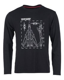 HOSSZÚ UJJÚ BLUZS - TOP GUN - MIL -TEC - FEKETE