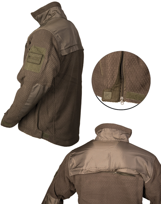 FLEECE DZSEKI - "ELITE" - HEXTAC® - FEKETE