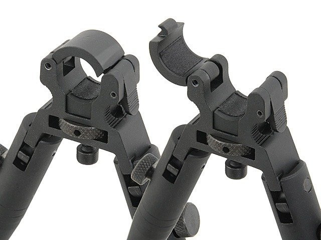 BIPOD WITH BARREL MOUNT - BLACK [ACM]
