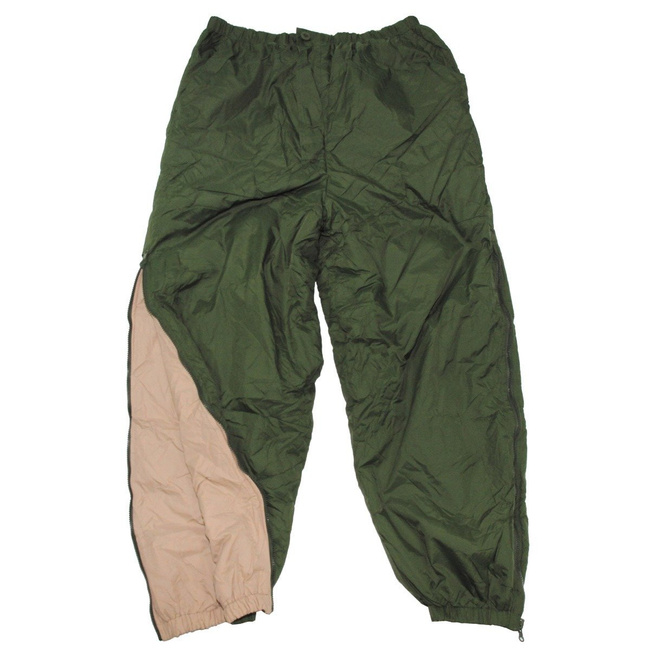 GB THERMAL PANTS - REVERSIBLE GREEN/KHAKI - MILITARY SURPLUS - USED