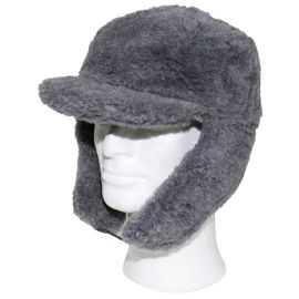 CZ/SK Winter Cap, grey, with peak, like new