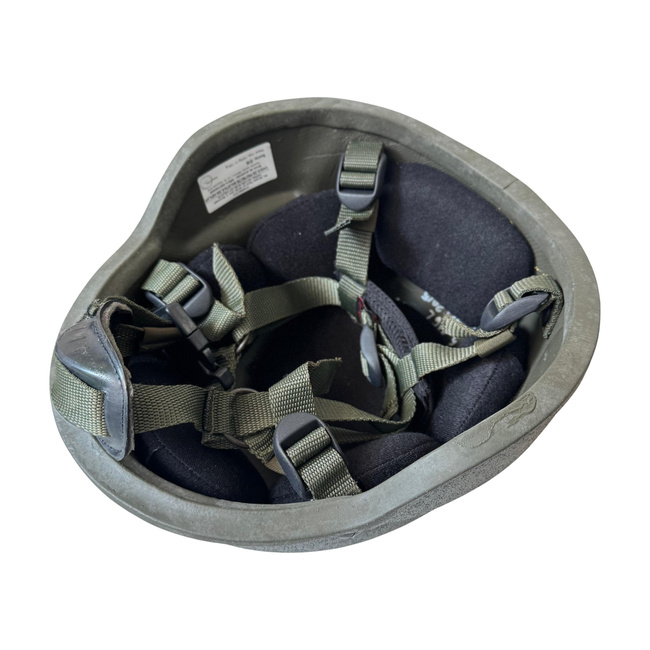 Ballisztikai védősisak - Kevlár - Román Fegyveres Erők katonai feleslegéből - Olívzöld - Újszerű állapotban