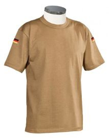 ING GENUINE GERMAN ARMY KHAKI SHORT SLEEVE TROPICAL UNDERSHIRT VELCRO STRIPS