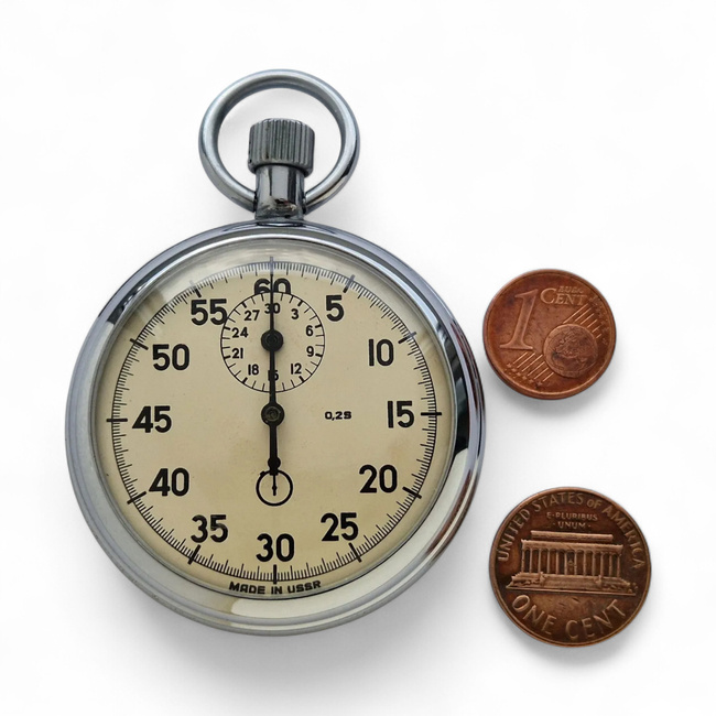 Vintage AGAT Stopwatch - USSR - Romanian Army Military Surplus - In good condition