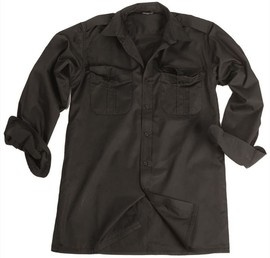Hosszú ujjú munka ing, Fekete