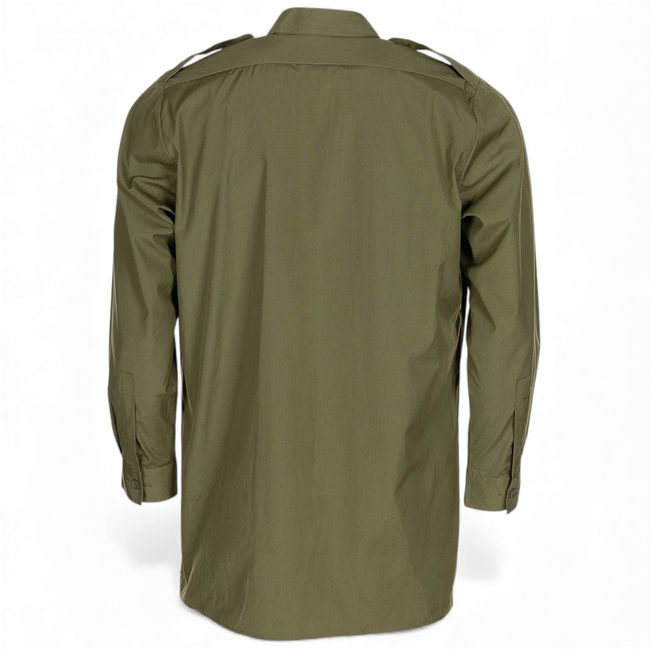 Long-Sleeved Shirt - British Army Military Surplus - Olive Green - Used