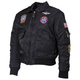 MFH CWU gyerekkabát bomber, fekete