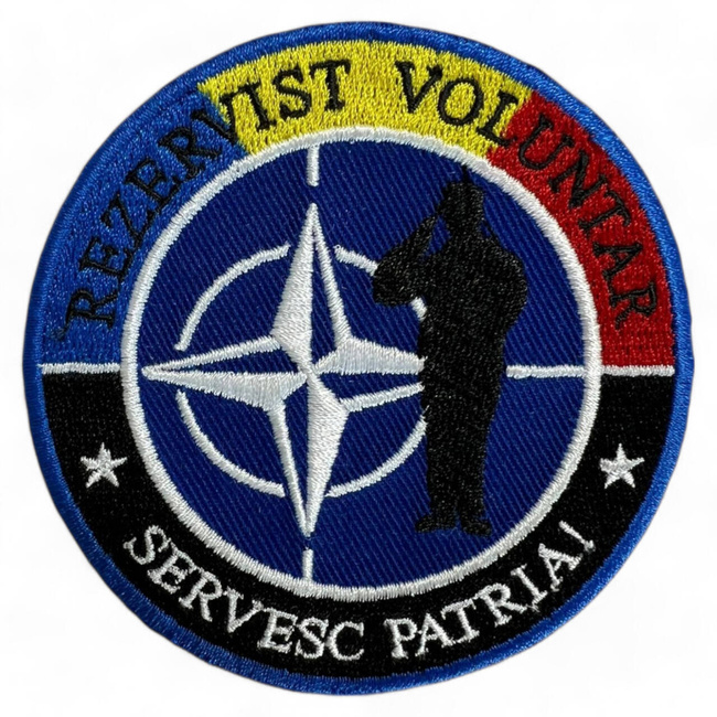 Embroidered Volunteer Reservist Emblem - A Badge of Honor and Commitment - royal blue