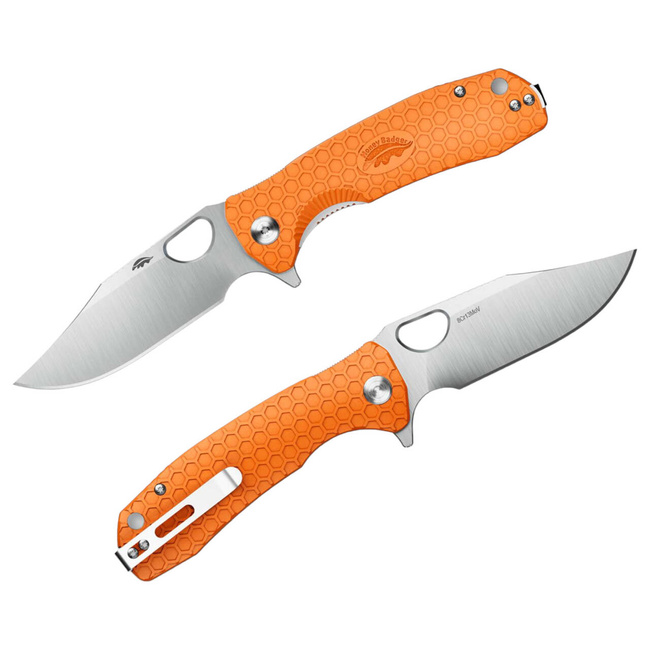 Honey Badger - ORANGE - SMALL - CLIPPOINT ZSEBKÉS