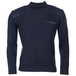 PULLOVER - GERMAN ARMY MILITARY SURPLUS - NAVY BLUE - USED