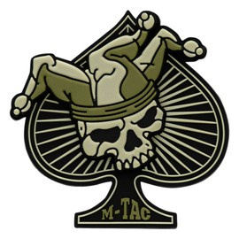 PIKK ÁSZ JELVÉNY 3D PVC - OLIVE/FEKETE - M-TAC