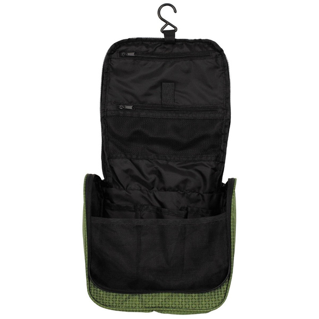 Washbag, OD green, Rip Stop, various pockets, Nylon