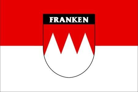 ZÁSZLÓ (61 x 91) cm FRANCONIA W/ HERALDRY + LETTERING´