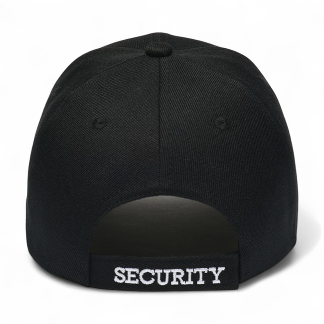 SAPKA - SECURITY - 3D HÍMZÉS - PRÉMIUM MINŐSÉG - FEKETE - UNIVERZÁLIS MÉRET 