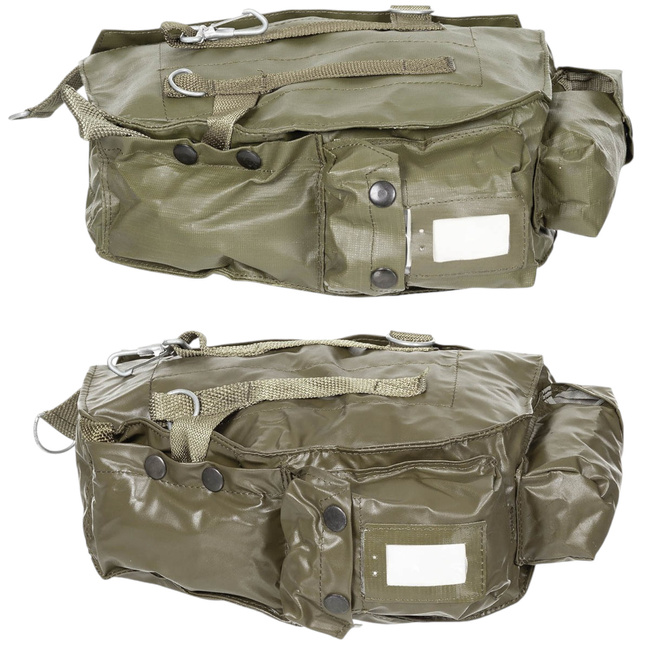 PVC BAG FOR PROTECTIVE MASK - MP4 - 1970 - POLISH ARMY MILITARY SURPLUS - GREEN OD - USED