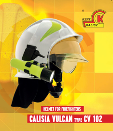 Tűzoltó Sisak CALISIA VULCAN TYPE CV 102 FÁKLYA NON-FLAMMABLE ISKRA LED ATEX