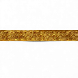 Embroidered Silk Braid Roll for Uniforms - 1 m x 20 mm - Romanian Army Military Surplus - Dark Yellow - Like New