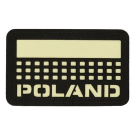 POLAND JELVÉNY (zászlóval) - 50 x 80 mm - LASER CUT - FEKETE/GID - M-TAC