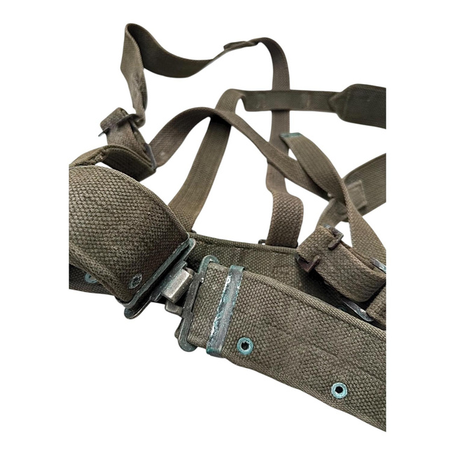 Tactical Harness with Belt - Romanian Army Military Surplus - OD Green - In Good Condition