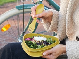 Piknik evőeszközök - Spork Original BIO Nature KraftBag 60 db