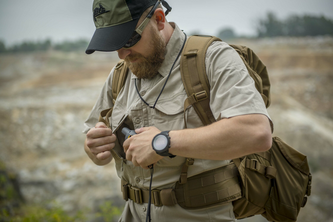 SHORT-SLEEVED SHIRT - DEFENDER MK2® - POLYCOTTON RIPSTOP - Helikon-Tex® - OLIVE GREEN