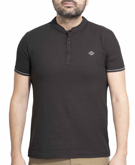 PÓLÓ - "LEVANTES HENLEY STRIPES" - PENTAGON® - FEKETE