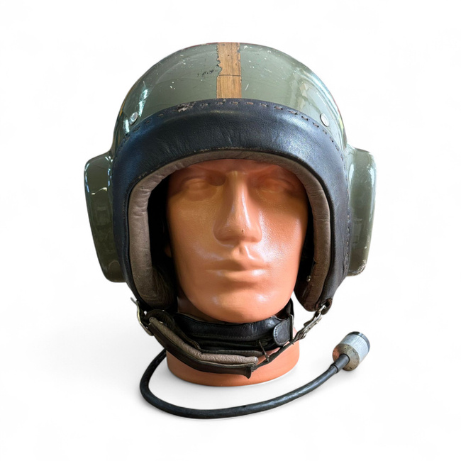 Eredeti cseh légi személyzet sisak - Katonai felesleg - Zöld - Használt