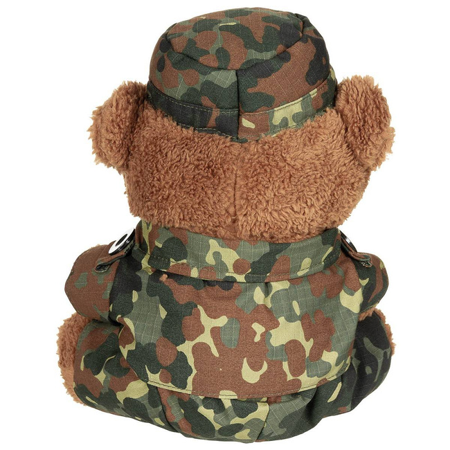Teddybear, 28 cm, with suit and cap, BW camo